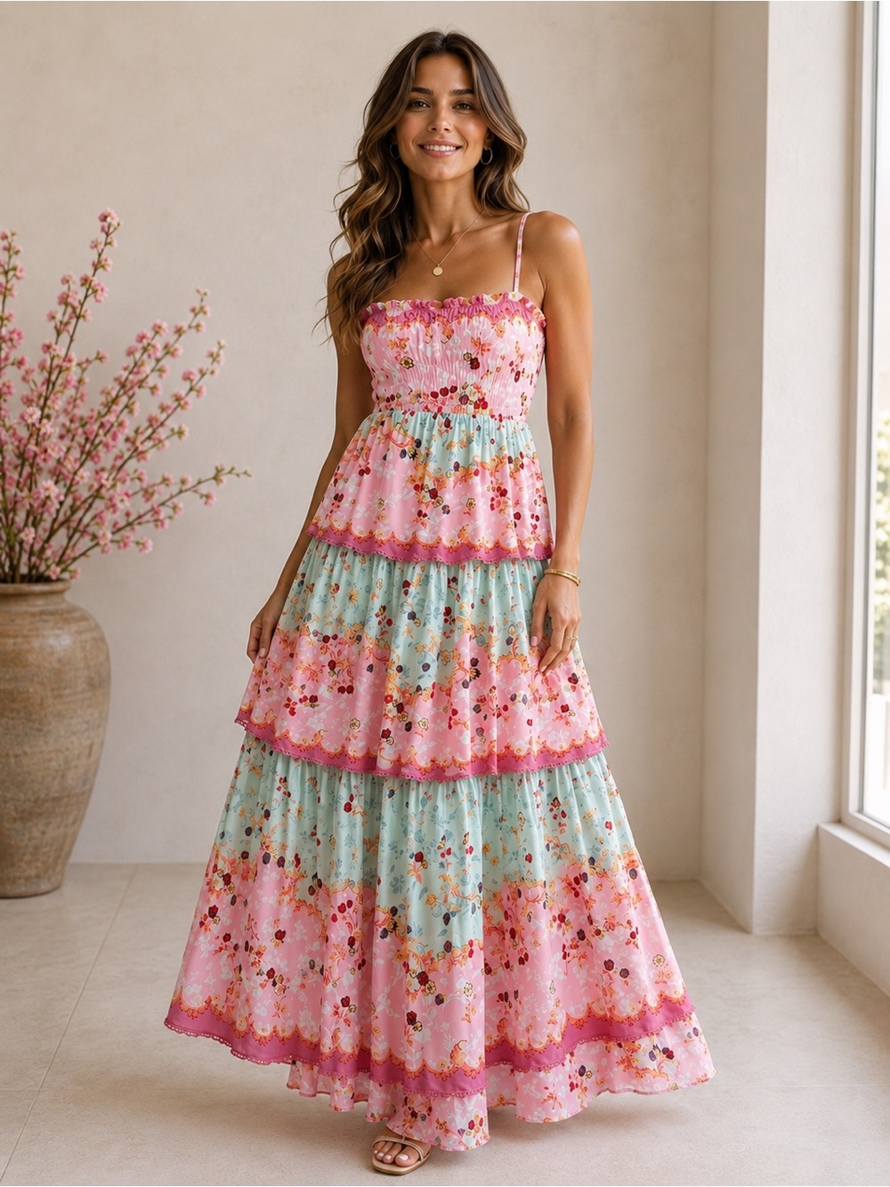 Laurel Teired Maxi Dress